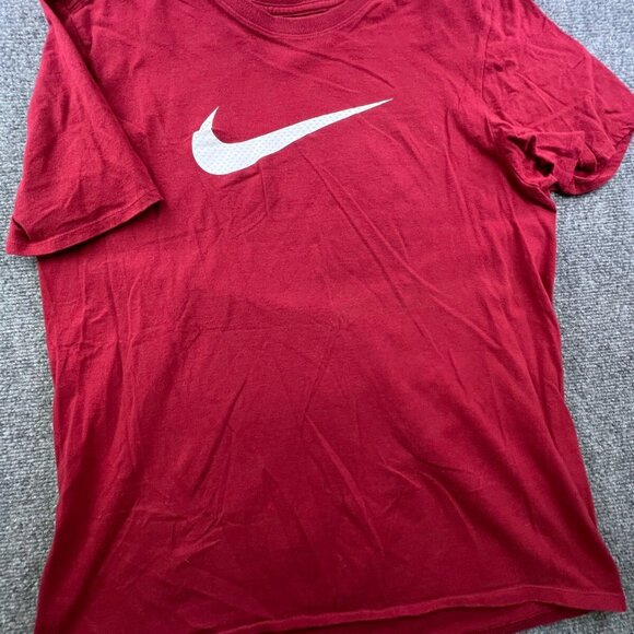 NIKE T Shirt Mens Athletic Cut Large Red Short Sleeve Crew Neck Pullover Sports - Picture 6 of 7